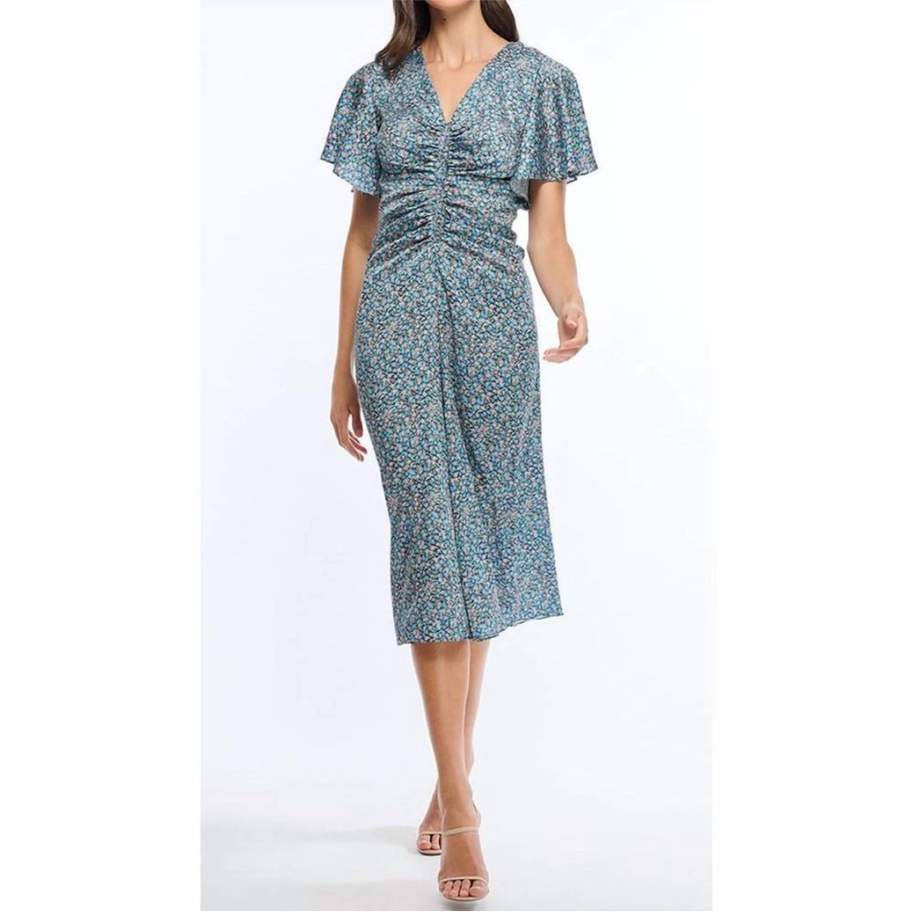 Shoshanna Kailyn dress in navy/sky floral